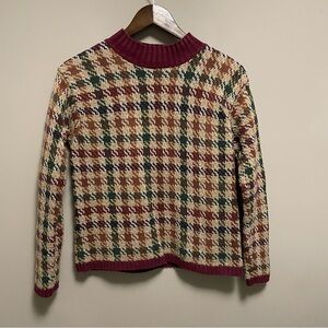 Vintage 90s  Marisa Christina Houndstooth Sweater Women’s Small Fits like XS